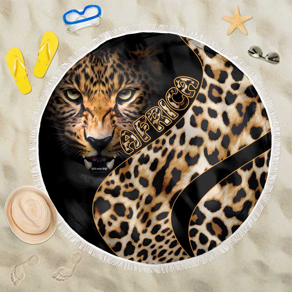 Africa Leopard Skin Pattern Beach Blanket Version 01 LT9 - Wonder Print Shop