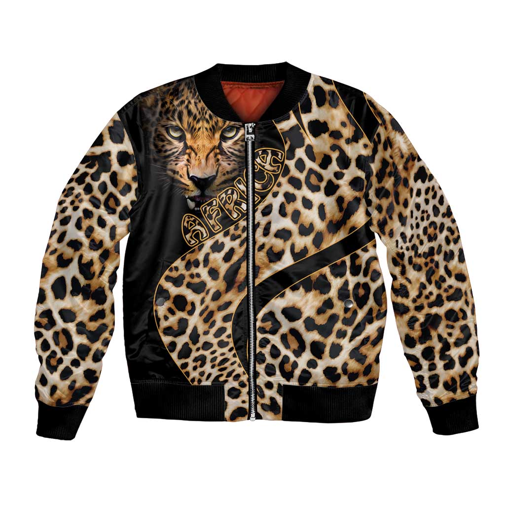 Africa Leopard Skin Pattern Bomber Jacket Version 01 LT9 - Wonder Print Shop
