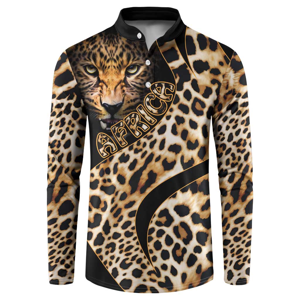 Africa Leopard Skin Pattern Button Sweatshirt Version 01 LT9 - Wonder Print Shop