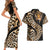 Africa Leopard Skin Pattern Couples Matching Short Sleeve Bodycon Dress and Hawaiian Shirt Version 01 LT9 - Wonder Print Shop