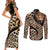 Africa Leopard Skin Pattern Couples Matching Short Sleeve Bodycon Dress and Long Sleeve Button Shirt Version 01 LT9 - Wonder Print Shop