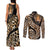 Africa Leopard Skin Pattern Couples Matching Tank Maxi Dress and Long Sleeve Button Shirt Version 01 LT9 - Wonder Print Shop