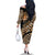 Africa Leopard Skin Pattern Family Matching Off The Shoulder Long Sleeve Dress and Hawaiian Shirt Version 01 - Wonder Print Shop