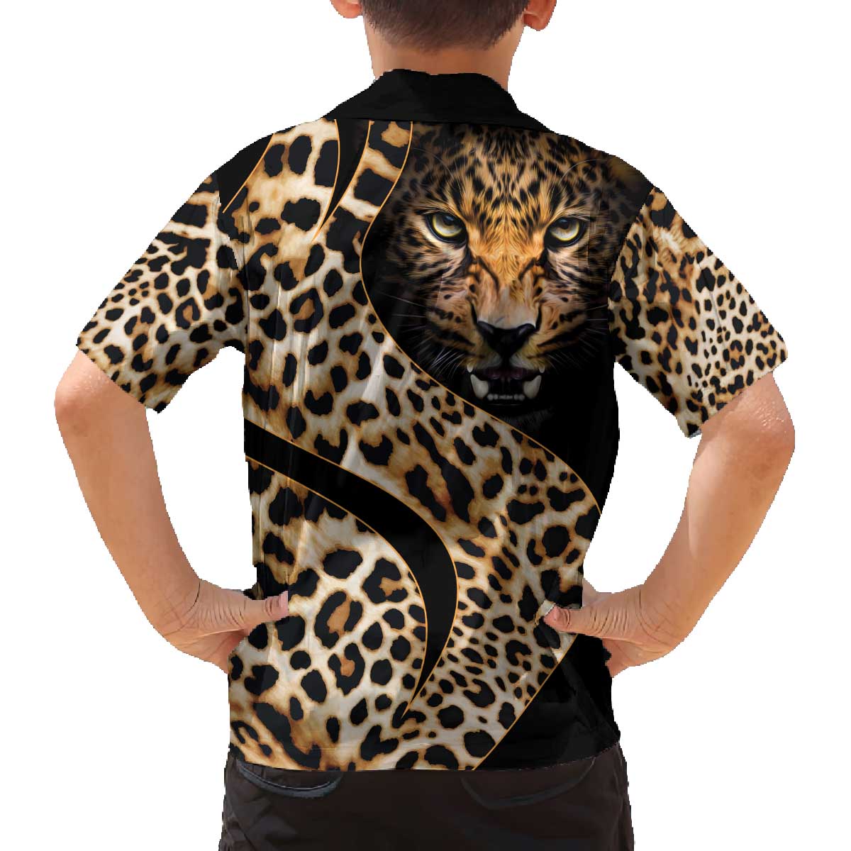 Africa Leopard Skin Pattern Family Matching Off Shoulder Short Dress and Hawaiian Shirt Version 01 LT9 - Wonder Print Shop