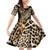 Africa Leopard Skin Pattern Family Matching Off Shoulder Short Dress and Hawaiian Shirt Version 01 LT9 - Wonder Print Shop