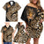 Africa Leopard Skin Pattern Family Matching Off Shoulder Short Dress and Hawaiian Shirt Version 01 LT9 - Wonder Print Shop