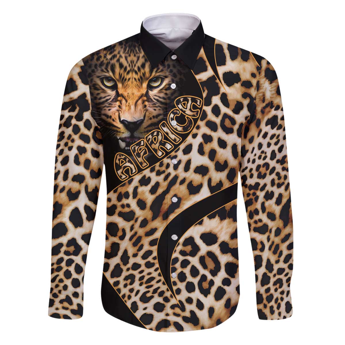 Africa Leopard Skin Pattern Family Matching Off Shoulder Short Dress and Hawaiian Shirt Version 01 LT9 - Wonder Print Shop