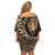Africa Leopard Skin Pattern Family Matching Off Shoulder Short Dress and Hawaiian Shirt Version 01 LT9 - Wonder Print Shop