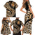 Africa Leopard Skin Pattern Family Matching Short Sleeve Bodycon Dress and Hawaiian Shirt Version 01 - Wonder Print Shop