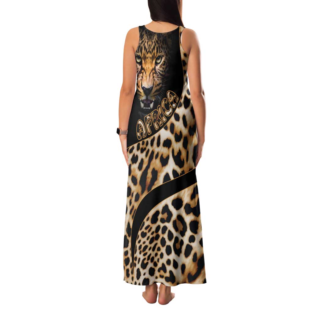 Africa Leopard Skin Pattern Family Matching Tank Maxi Dress and Hawaiian Shirt Version 01 - Wonder Print Shop