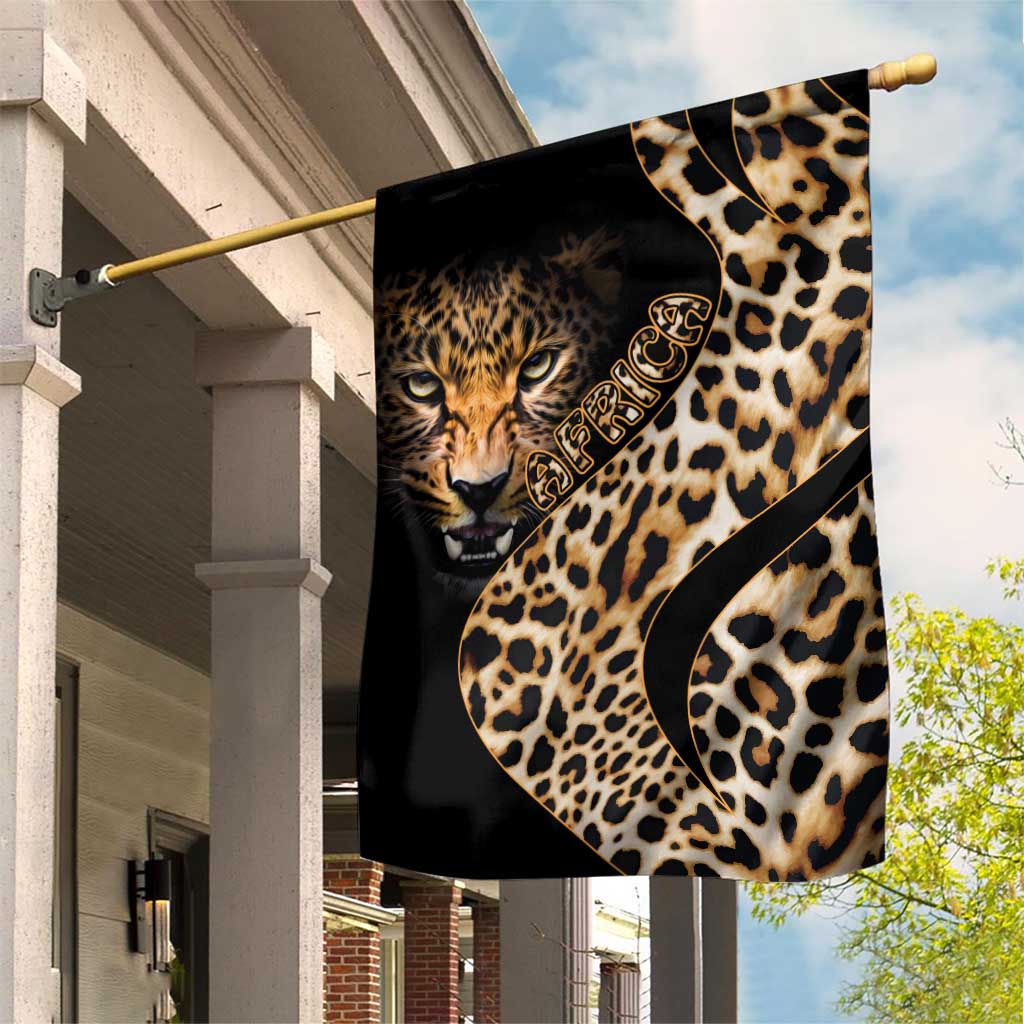 Africa Leopard Skin Pattern Garden Flag Version 01 - Wonder Print Shop
