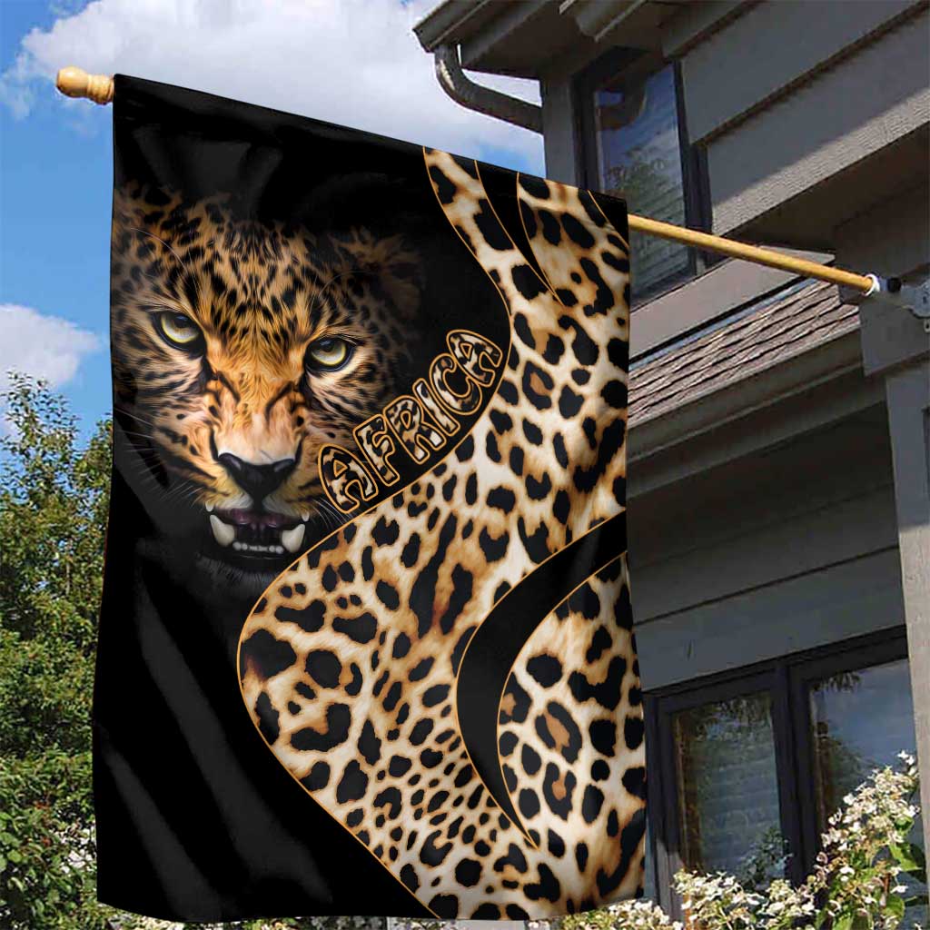 Africa Leopard Skin Pattern Garden Flag Version 01 - Wonder Print Shop