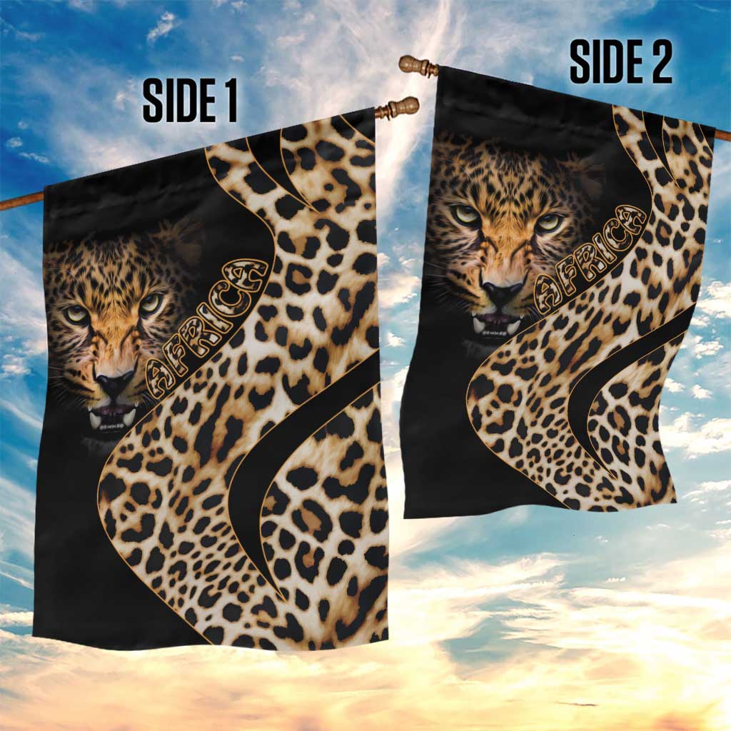 Africa Leopard Skin Pattern Garden Flag Version 01 - Wonder Print Shop