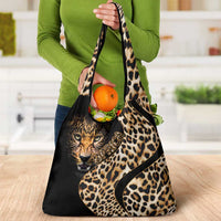Africa Leopard Skin Pattern Grocery Bag Version 01