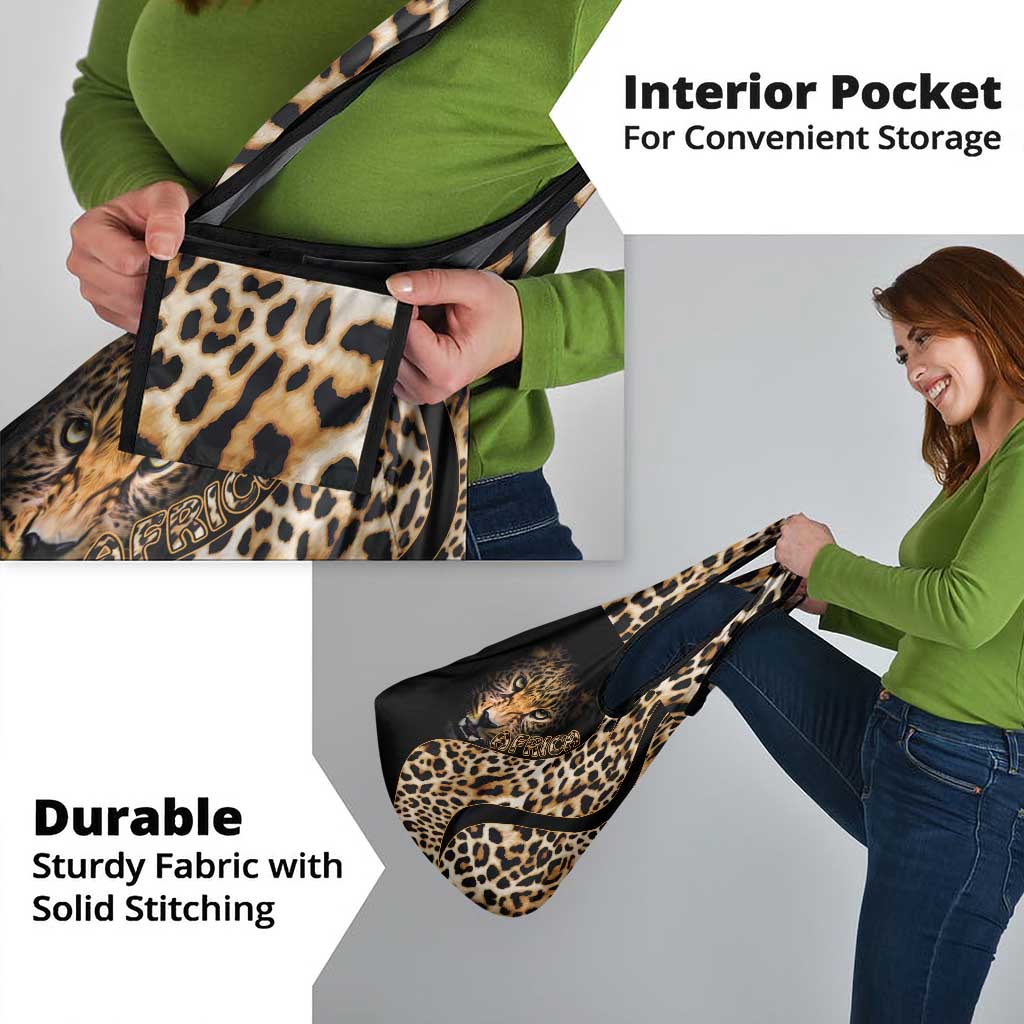 Africa Leopard Skin Pattern Grocery Bag Version 01
