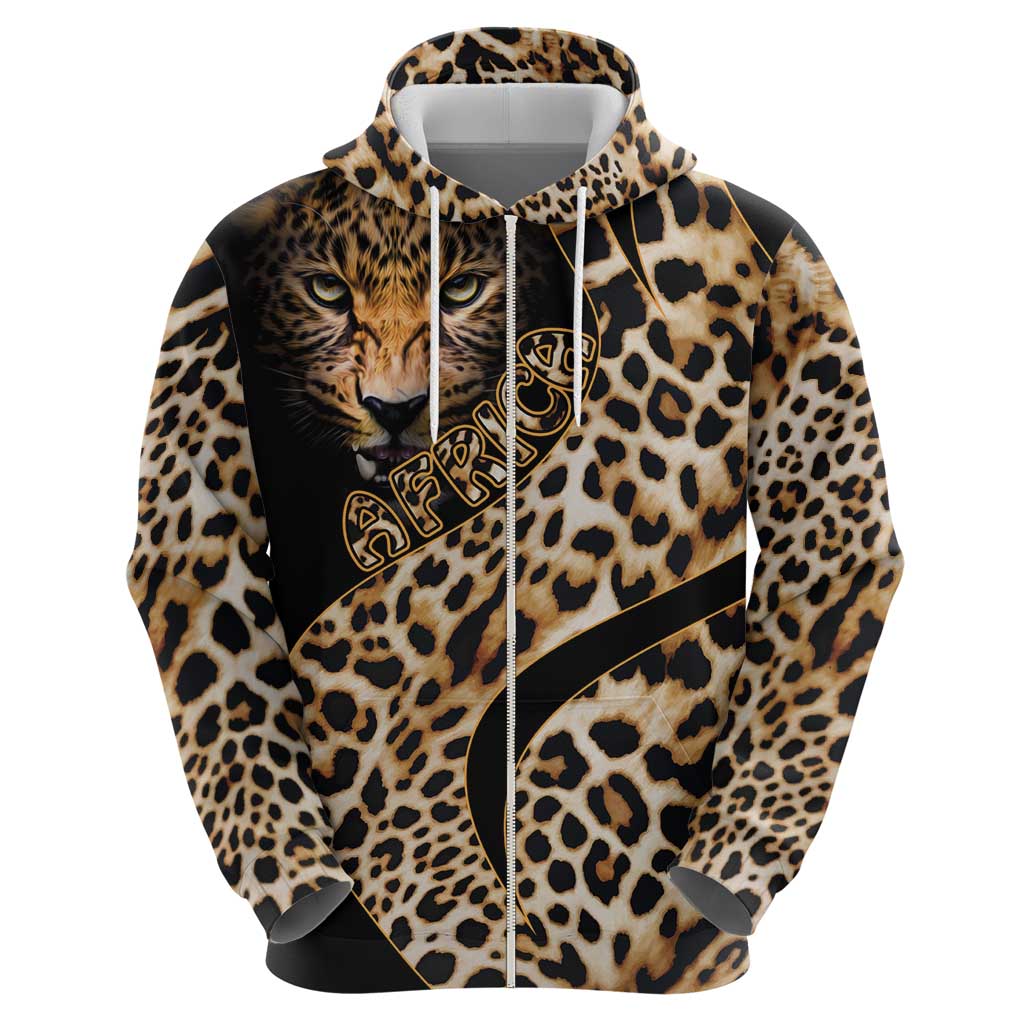 Africa Leopard Skin Pattern Hoodie Version 01 - Wonder Print Shop