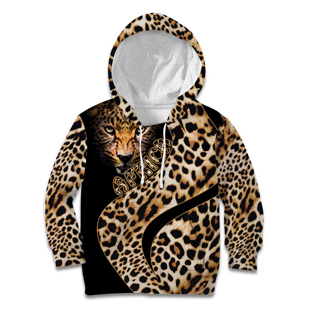 Africa Leopard Skin Pattern Kid Hoodie Version 01 - Wonder Print Shop