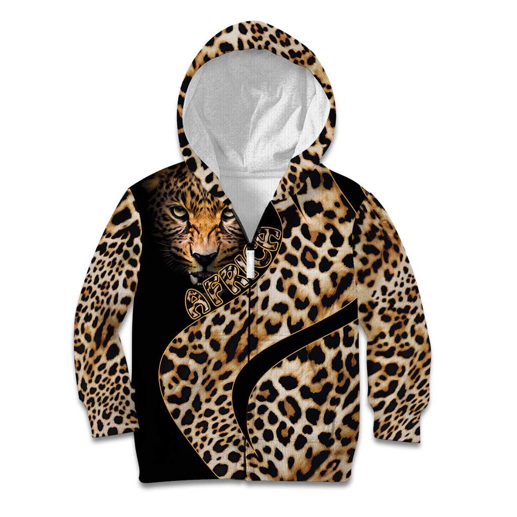 Africa Leopard Skin Pattern Kid Hoodie Version 01 - Wonder Print Shop