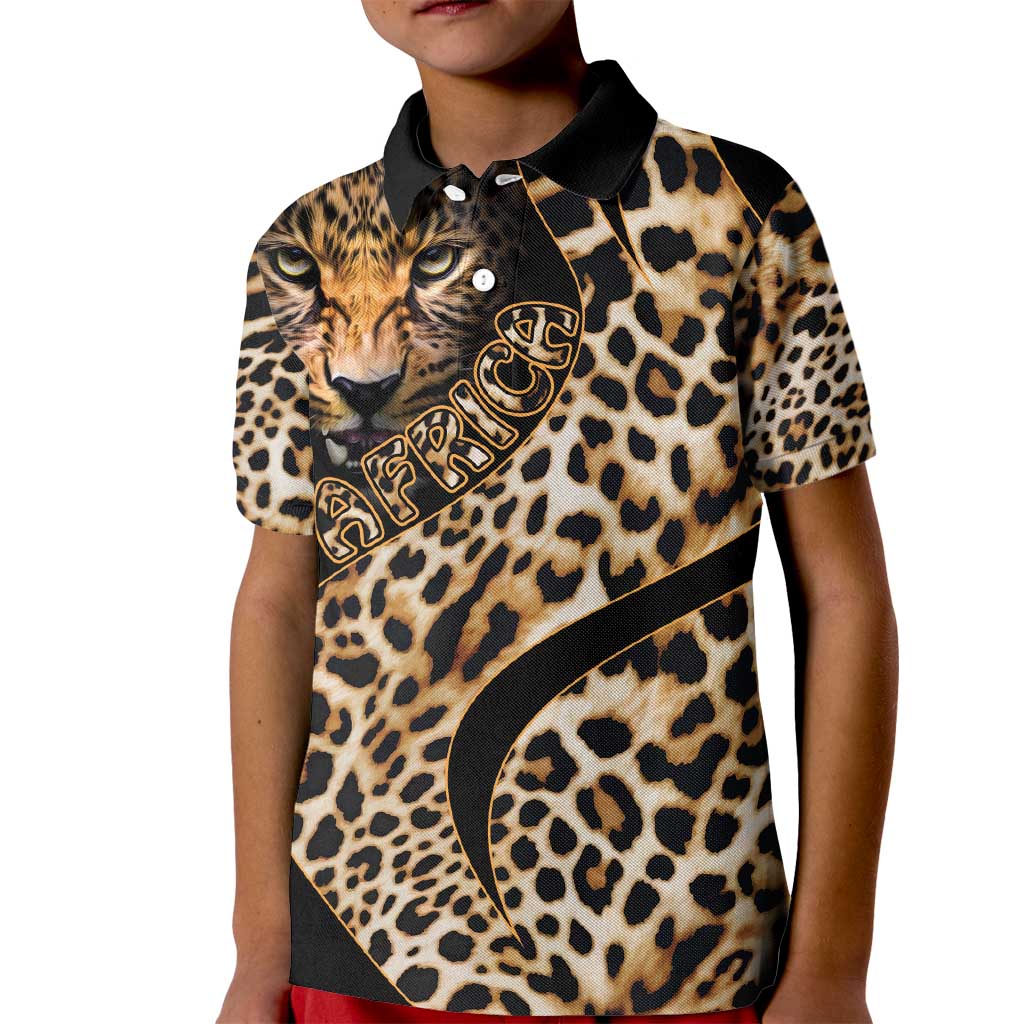 Africa Leopard Skin Pattern Kid Polo Shirt Version 01 - Wonder Print Shop