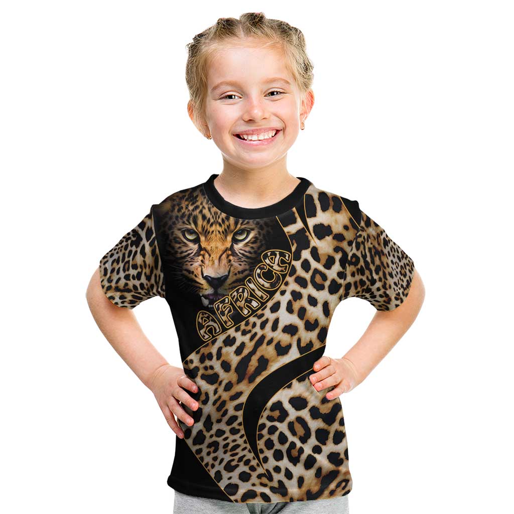 Africa Leopard Skin Pattern Kid T Shirt Version 01 - Wonder Print Shop