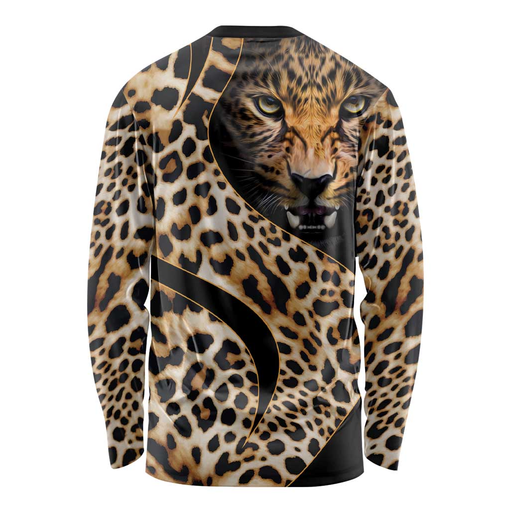 Africa Leopard Skin Pattern Long Sleeve Shirt Version 01 - Wonder Print Shop