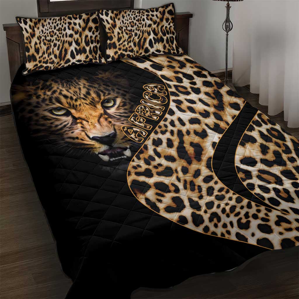 Africa Leopard Skin Pattern Quilt Bed Set Version 01 - Wonder Print Shop