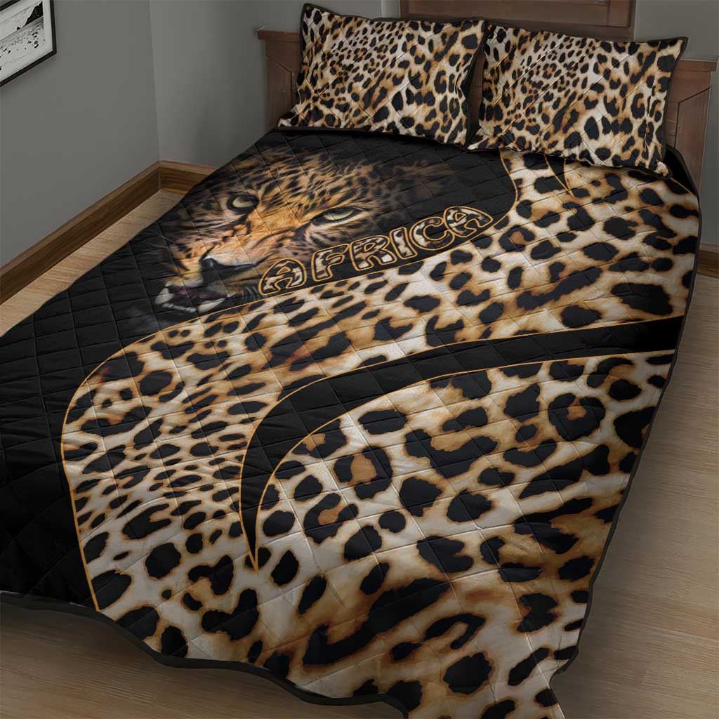 Africa Leopard Skin Pattern Quilt Bed Set Version 01 - Wonder Print Shop