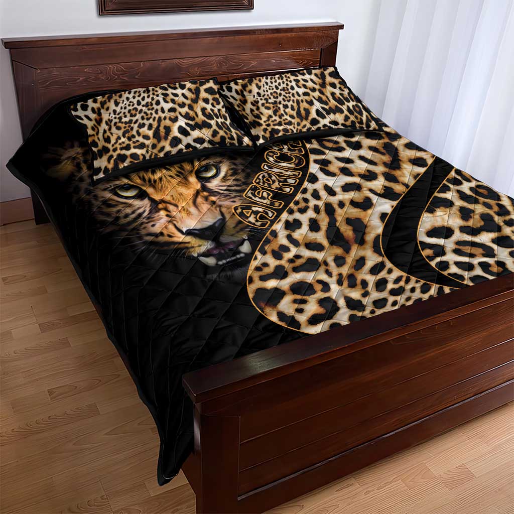 Africa Leopard Skin Pattern Quilt Bed Set Version 01 - Wonder Print Shop