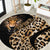 Africa Leopard Skin Pattern Round Carpet Version 01
