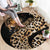 Africa Leopard Skin Pattern Round Carpet Version 01