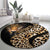 Africa Leopard Skin Pattern Round Carpet Version 01