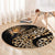 Africa Leopard Skin Pattern Round Carpet Version 01
