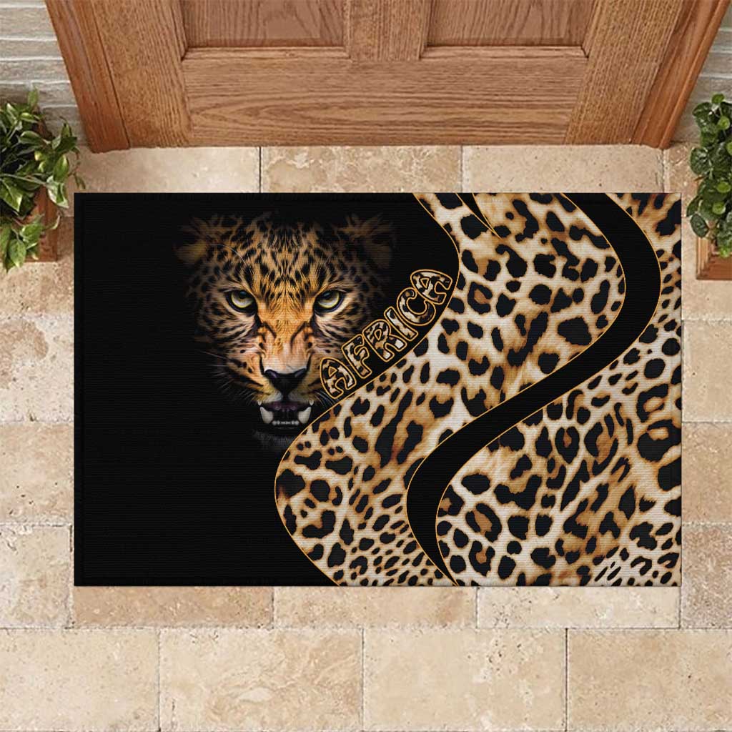 Africa Leopard Skin Pattern Rubber Doormat Version 01 - Wonder Print Shop