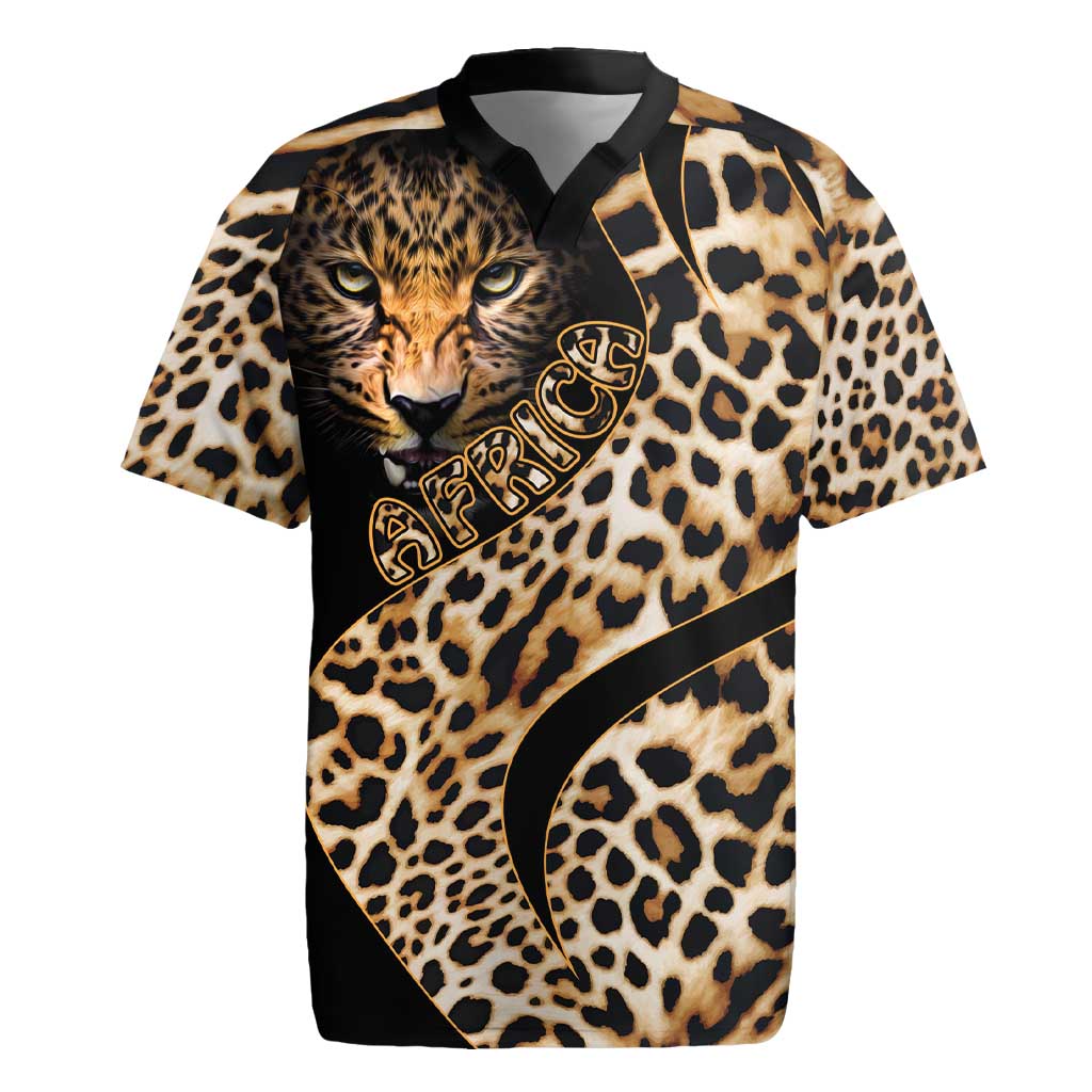 Africa Leopard Skin Pattern Rugby Jersey Version 01 - Wonder Print Shop