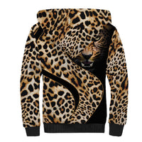 Africa Leopard Skin Pattern Sherpa Hoodie Version 01 - Wonder Print Shop