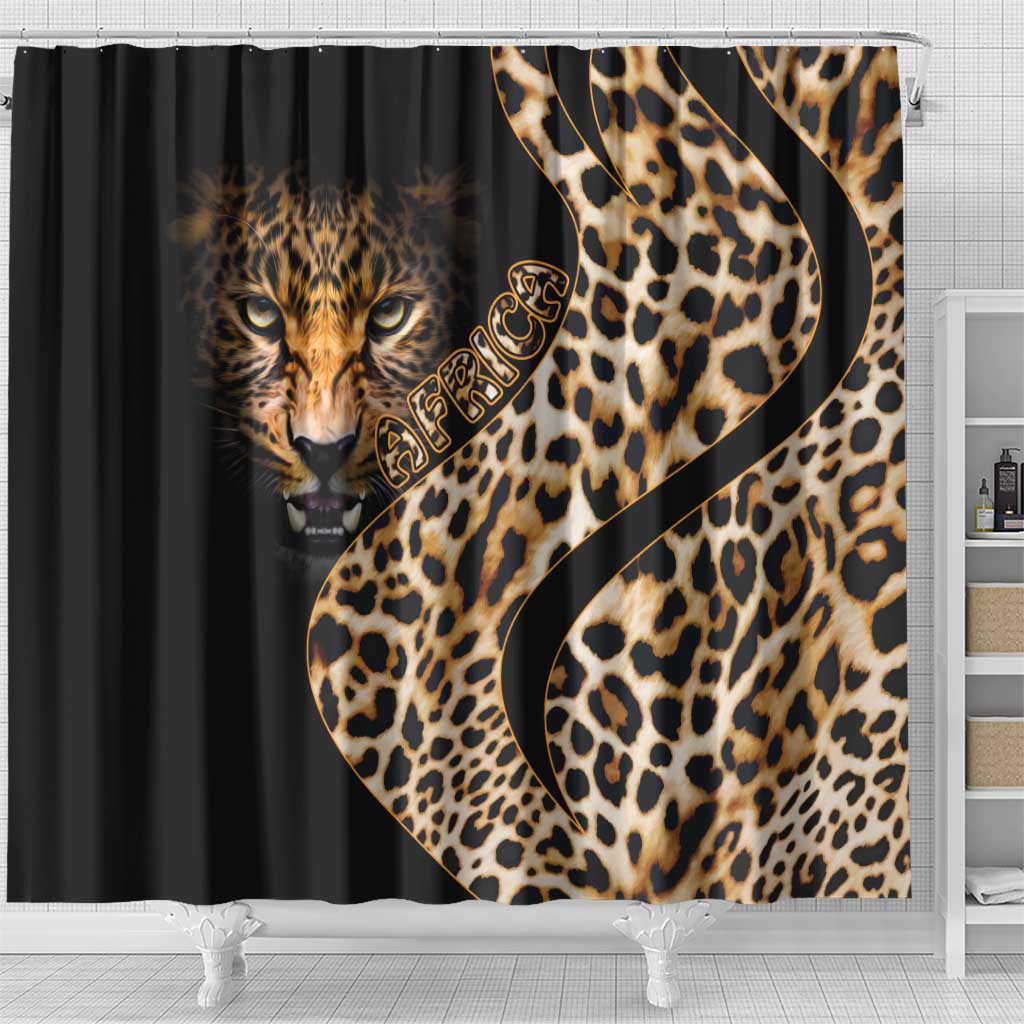 Africa Leopard Skin Pattern Shower Curtain Version 01