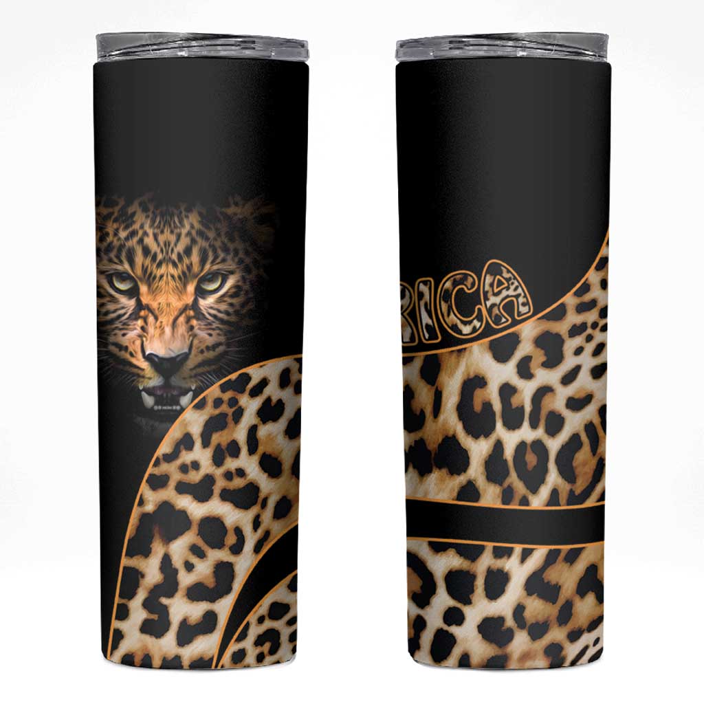 Africa Leopard Skin Pattern Skinny Tumbler Version 01 - Wonder Print Shop