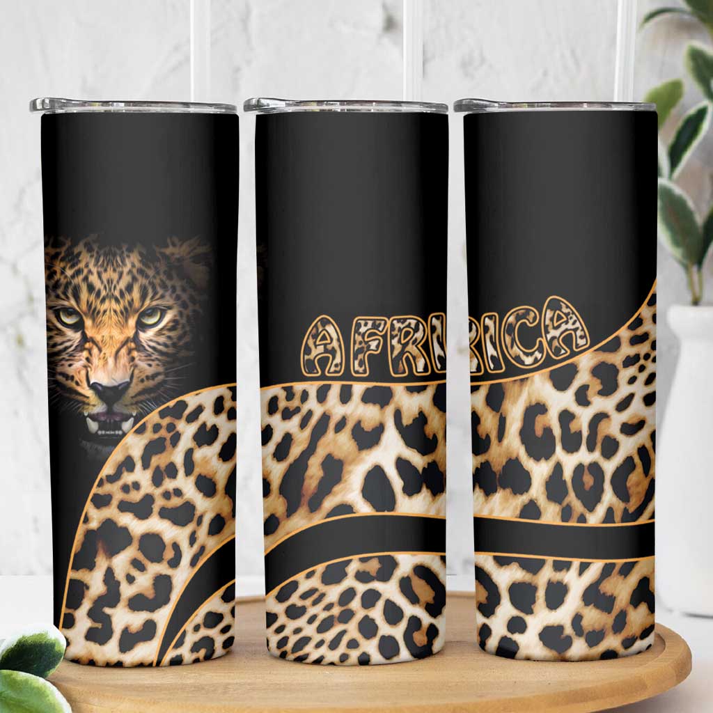 Africa Leopard Skin Pattern Skinny Tumbler Version 01 - Wonder Print Shop
