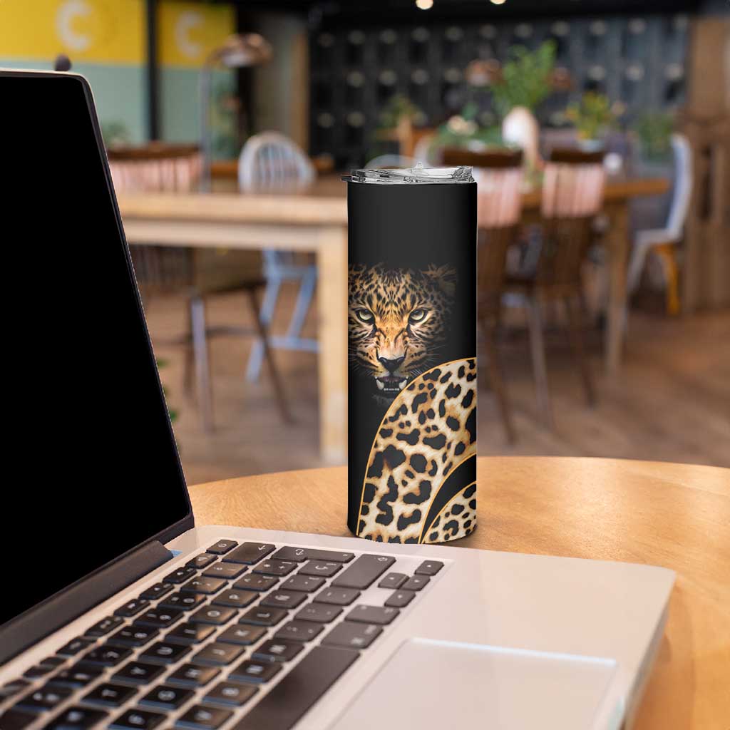 Africa Leopard Skin Pattern Skinny Tumbler Version 01 - Wonder Print Shop