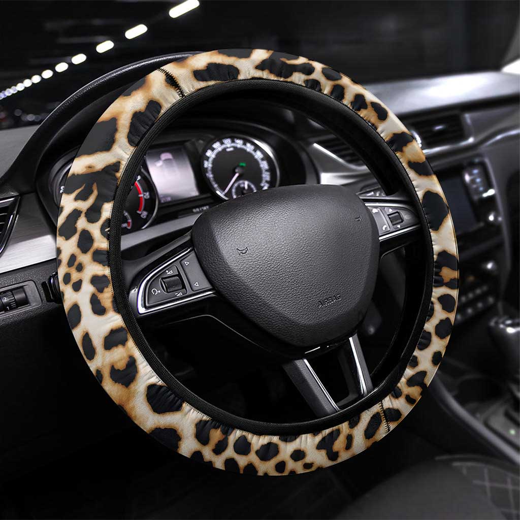 Africa Leopard Skin Pattern Steering Wheel Cover Version 01 - Wonder Print Shop
