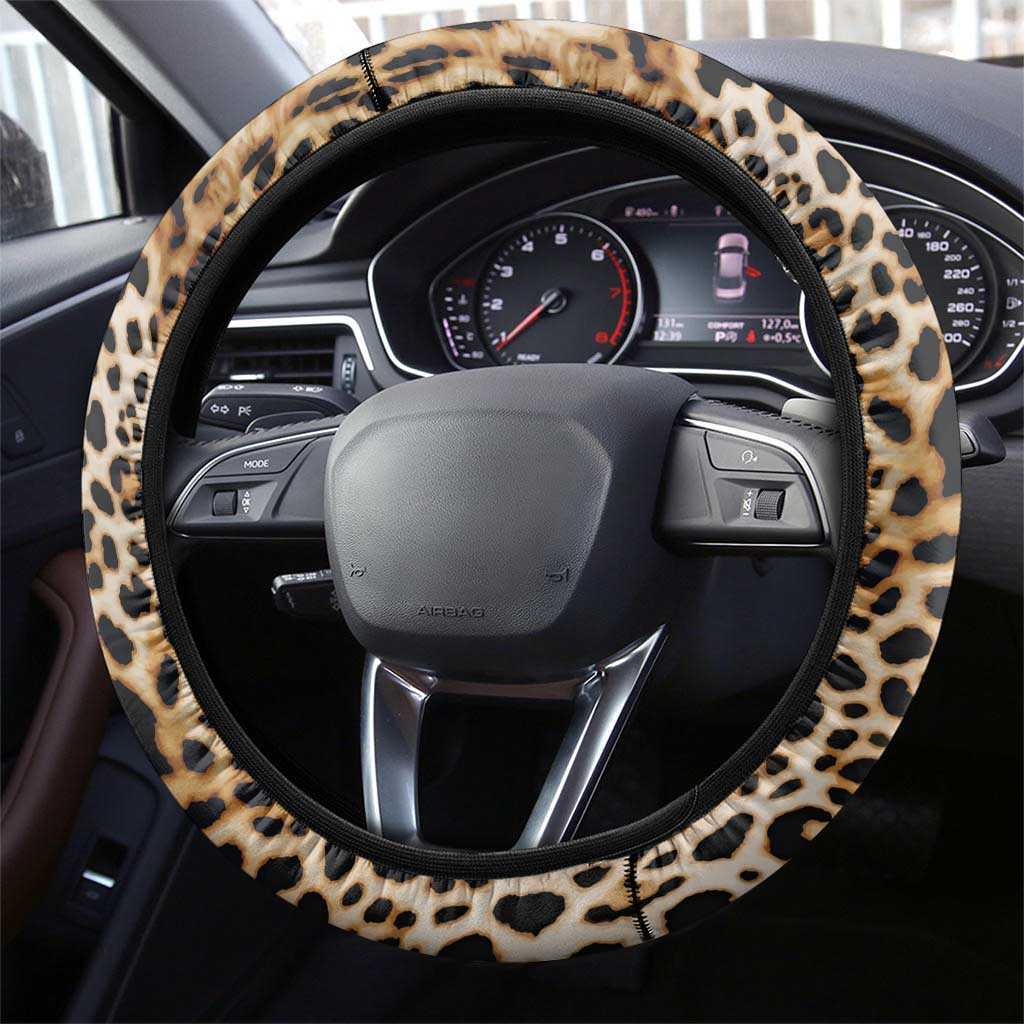 Africa Leopard Skin Pattern Steering Wheel Cover Version 01 - Wonder Print Shop
