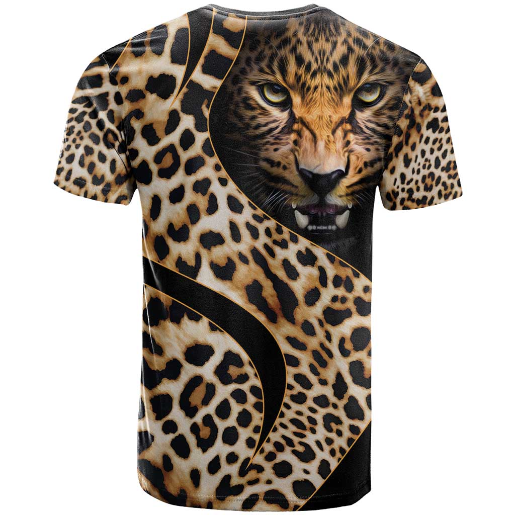 Africa Leopard Skin Pattern T Shirt Version 01 - Wonder Print Shop