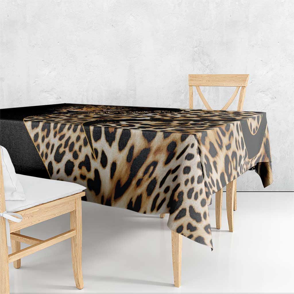 Africa Leopard Skin Pattern Tablecloth Version 01 - Wonder Print Shop