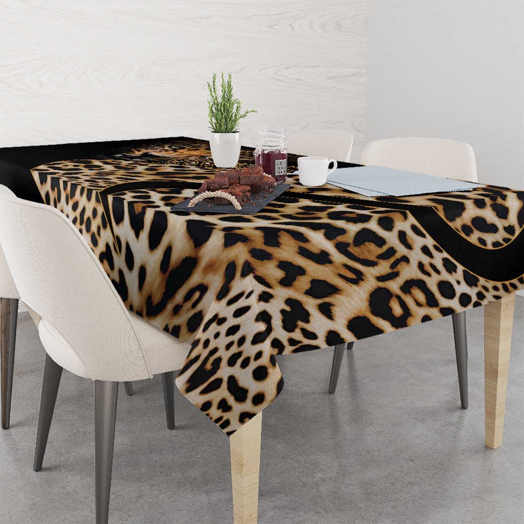 Africa Leopard Skin Pattern Tablecloth Version 01 - Wonder Print Shop