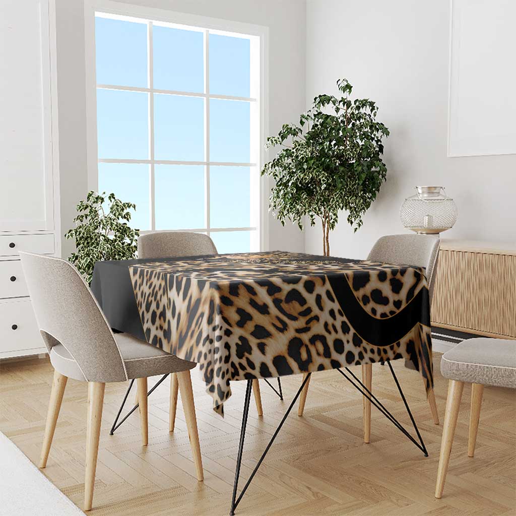 Africa Leopard Skin Pattern Tablecloth Version 01 - Wonder Print Shop