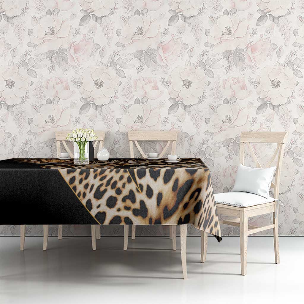 Africa Leopard Skin Pattern Tablecloth Version 01 - Wonder Print Shop