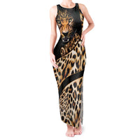 Africa Leopard Skin Pattern Tank Maxi Dress Version 01 - Wonder Print Shop