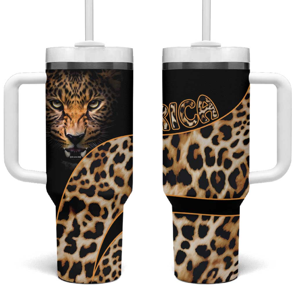 Africa Leopard Skin Pattern Tumbler With Handle Version 01 - Wonder Print Shop