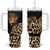 Africa Leopard Skin Pattern Tumbler With Handle Version 01 - Wonder Print Shop