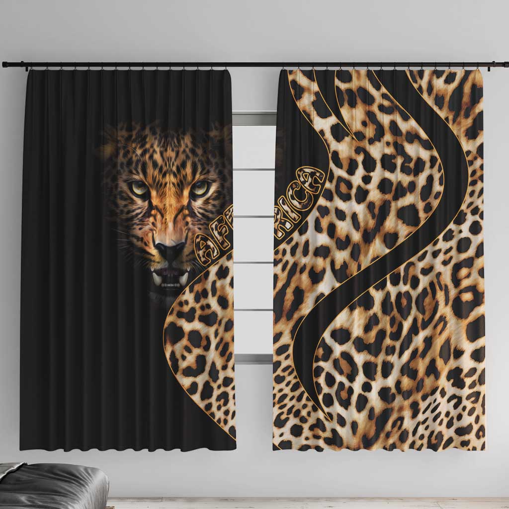 Africa Leopard Skin Pattern Window Curtain Version 01 - Wonder Print Shop